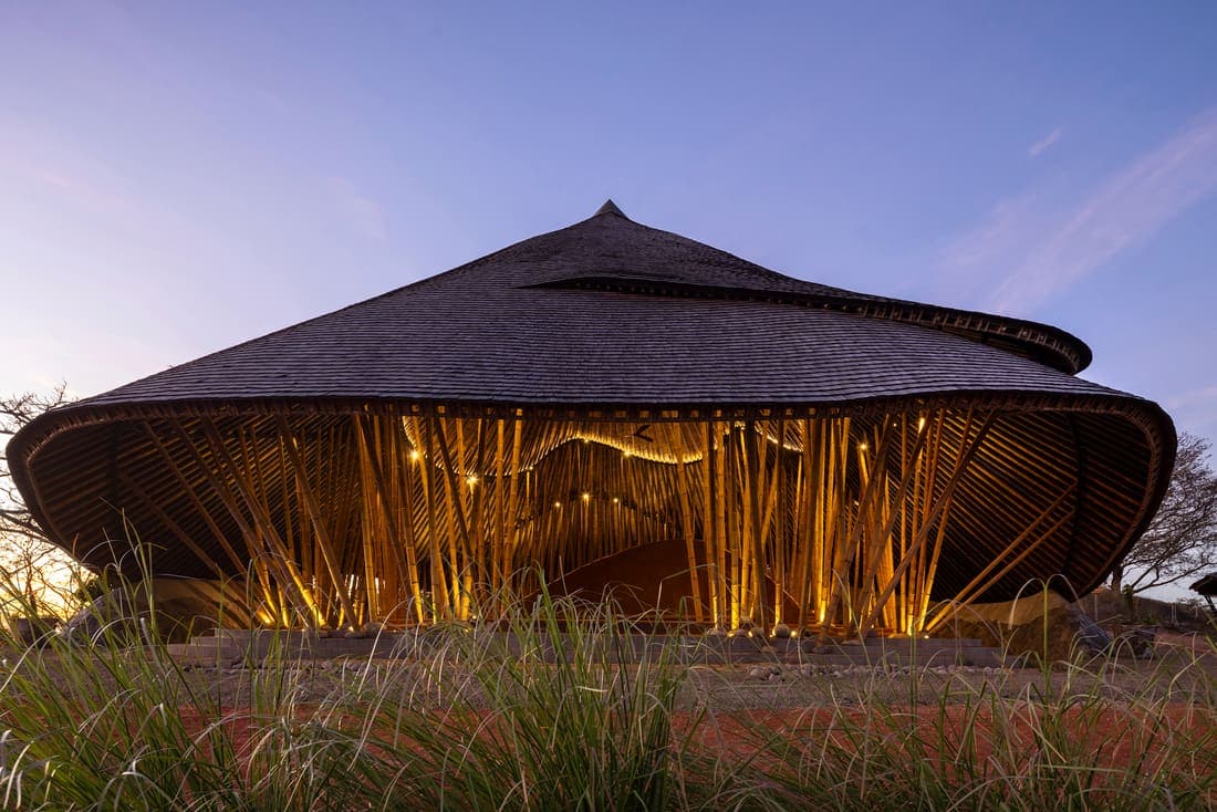 Tierramor Maloca, a specialized bamboo structure built by Nest Construction in Nosara, Costa Rica